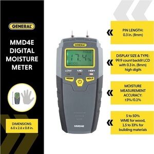 General MMD4E LCD Moisture Meter